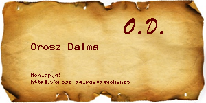 Orosz Dalma névjegykártya